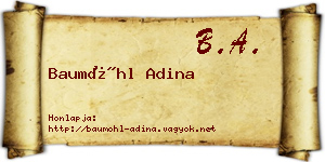 Baumöhl Adina névjegykártya